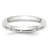 14k White Gold 3mm Beveled Edge Comfort Fit Wedding Band Size 10