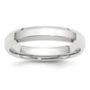 14k White Gold 4mm Beveled Edge Comfort Fit Wedding Band Size 10.5