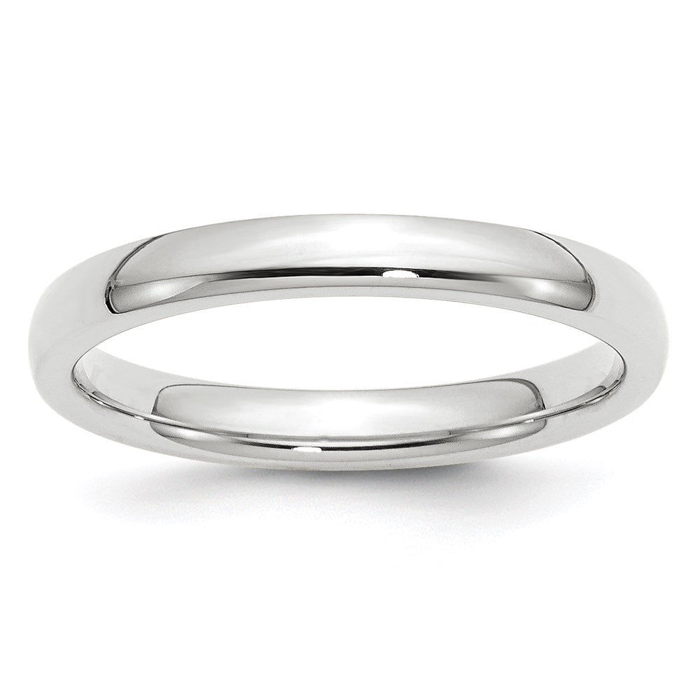 10k White Gold 3mm Standard Weight Comfort Fit Wedding Band Size 7