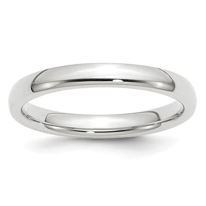 10k White Gold 3mm Standard Weight Comfort Fit Wedding Band Size 7
