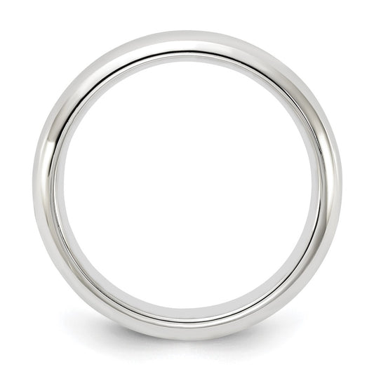 14k White Gold 4mm Standard Weight Comfort Fit Wedding Band Size 13.5