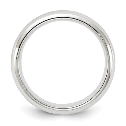 14k White Gold 4mm Standard Weight Comfort Fit Wedding Band Size 10.5