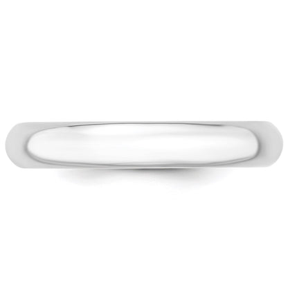 14k White Gold 4mm Standard Weight Comfort Fit Wedding Band Size 11