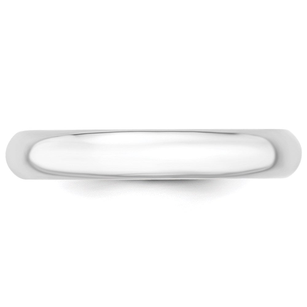 10k White Gold 4mm Standard Weight Comfort Fit Wedding Band Size 6