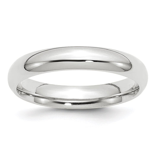14k White Gold 4mm Standard Weight Comfort Fit Wedding Band Size 4.5