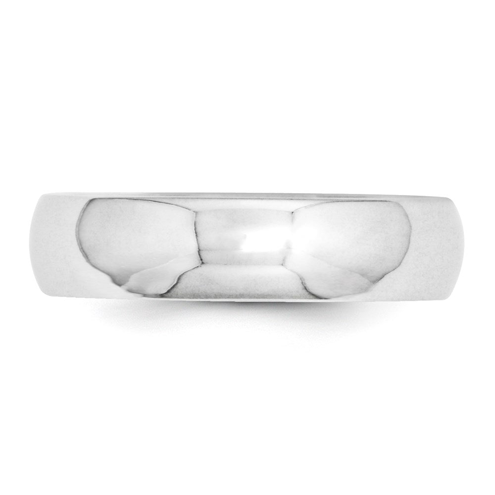 14k White Gold 5mm Standard Weight Comfort Fit Wedding Band Size 6