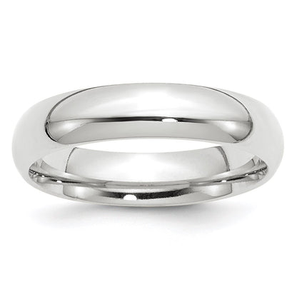 10k White Gold 5mm Standard Weight Comfort Fit Wedding Band Size 14