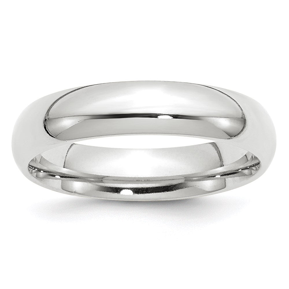 14k White Gold 5mm Standard Weight Comfort Fit Wedding Band Size 14