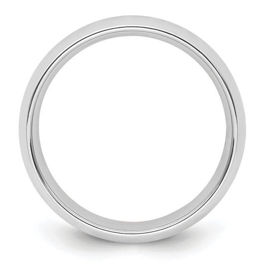 14k White Gold 6mm Standard Weight Comfort Fit Wedding Band Size 10.5
