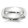 14k White Gold 7mm Standard Weight Comfort Fit Wedding Band Size 8