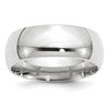 14k White Gold 8mm Standard Weight Comfort Fit Wedding Band Size 10