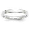 14k White Gold 3mm Lightweight Comfort Fit Wedding Band Size 7