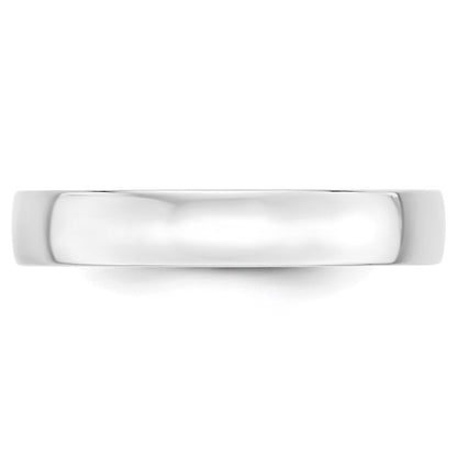 14k White Gold 4mm Lightweight Comfort Fit Wedding Band Size 7