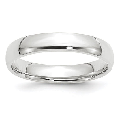 14k White Gold 4mm Lightweight Comfort Fit Wedding Band Size 9.5