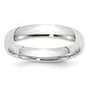 14k White Gold 4mm Lightweight Comfort Fit Wedding Band Size 10