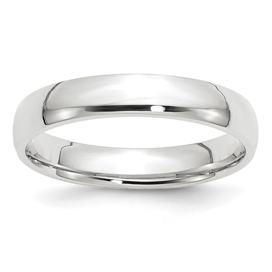 10k White Gold 4mm Lightweight Comfort Fit Wedding Band Size 7.5