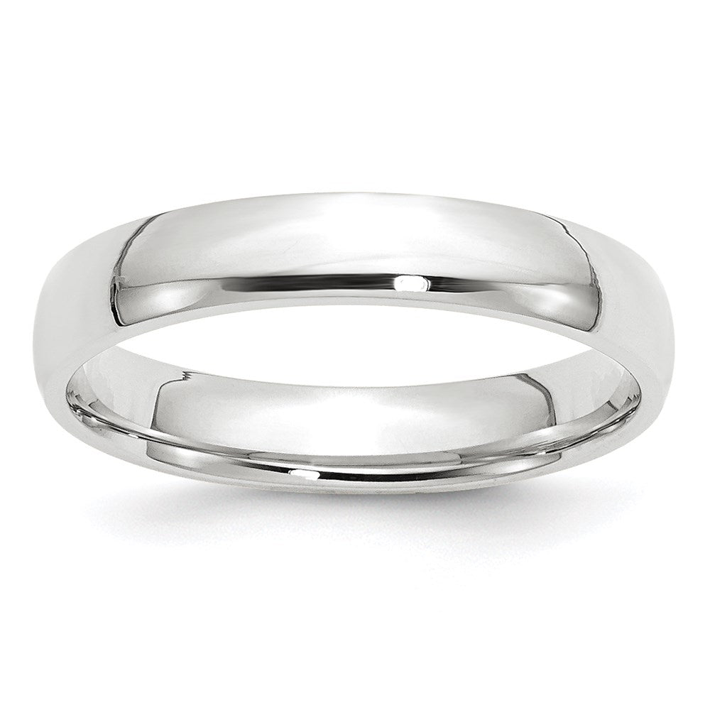 14k White Gold 4mm Lightweight Comfort Fit Wedding Band Size 4
