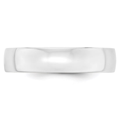 14k White Gold 5mm Lightweight Comfort Fit Wedding Band Size 5
