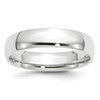 10k White Gold 5mm Lightweight Comfort Fit Wedding Band Size 6