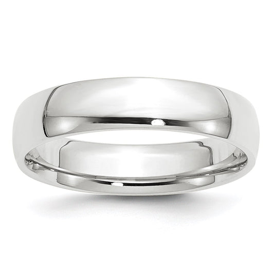 10k White Gold 5mm Lightweight Comfort Fit Wedding Band Size 5.5
