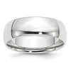 10k White Gold 7mm Lightweight Comfort Fit Wedding Band Size 9