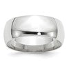 14k White Gold 8mm Lightweight Comfort Fit Wedding Band Size 5