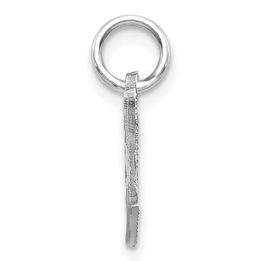 14KW Diamond-cut Letter T Initial Charm