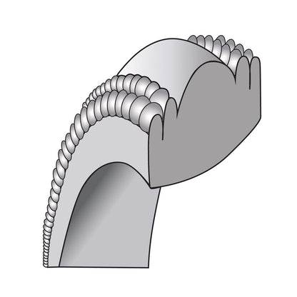 SSilver Rhodium-plated 5mm Comfort Fit Double Milgrain Size 7 Band