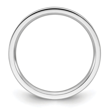 14k White Gold 2mm Standard Weight Flat Comfort Fit Wedding Band Size 9