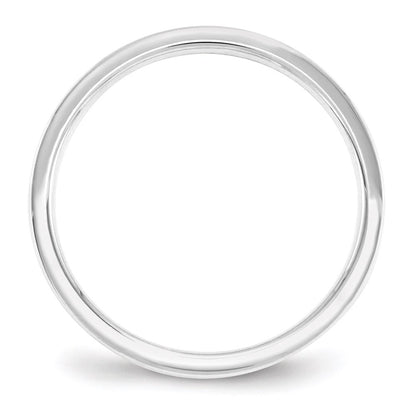 14k White Gold 2.5mm Standard Weight Flat Comfort Fit Wedding Band Size 6