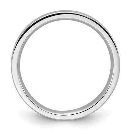 14k White Gold 3mm Standard Weight Flat Comfort Fit Wedding Band Size 9
