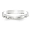 14k White Gold 3mm Standard Weight Flat Comfort Fit Wedding Band Size 13