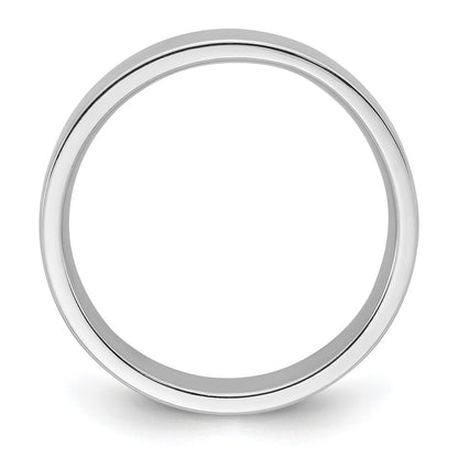 10k White Gold 5mm Standard Weight Flat Comfort Fit Wedding Band Size 14