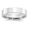 14k White Gold 5mm Standard Weight Flat Comfort Fit Wedding Band Size 14