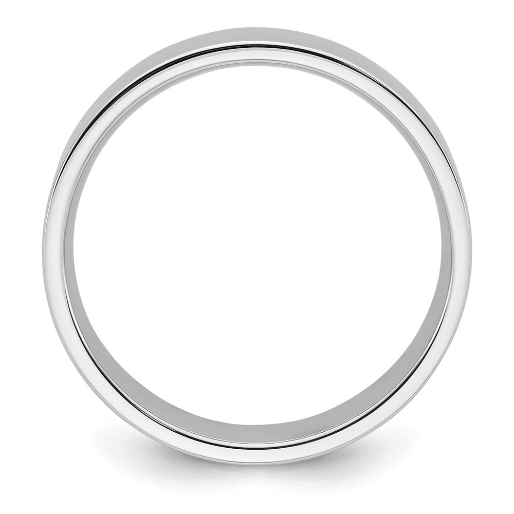 14k White Gold 6mm Standard Weight Flat Comfort Fit Wedding Band Size 10