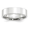 10k White Gold 6mm Standard Weight Flat Comfort Fit Wedding Band Size 10