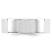 14k White Gold 7mm Standard Weight Flat Comfort Fit Wedding Band Size 12