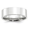14k White Gold 7mm Standard Weight Flat Comfort Fit Wedding Band Size 11