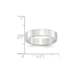 14k White Gold 5mm Lightweight Flat Wedding Band Size 7