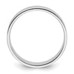 10k White Gold 6mm Lightweight Flat Wedding Band Size 4.5