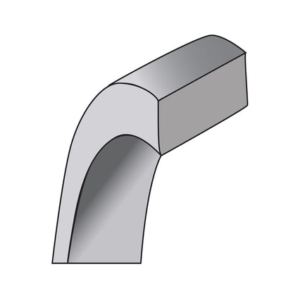 10k White Gold 6mm Lightweight Flat Wedding Band Size 10