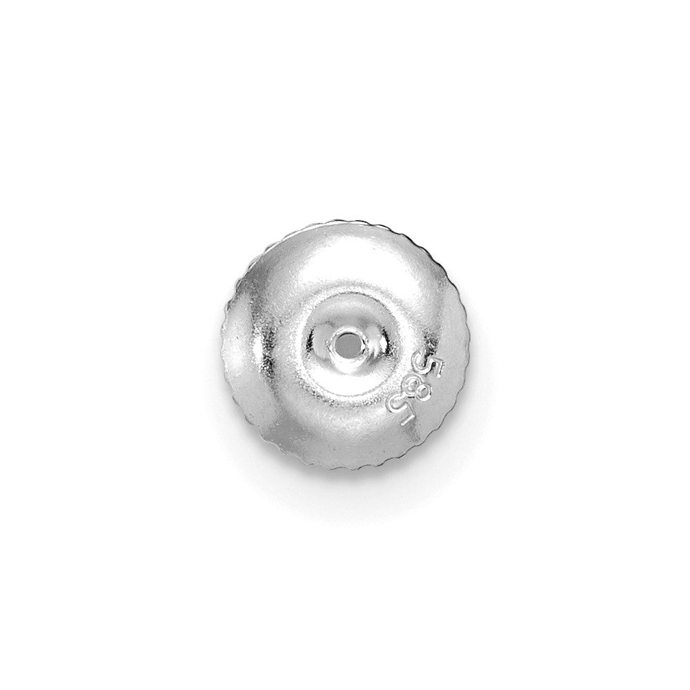 14k White Gold 1/3 carat Certified Lab Grown Diamond VS+ F+ Round Complete Four Prong Screwback Heavyweight Stud Earrings