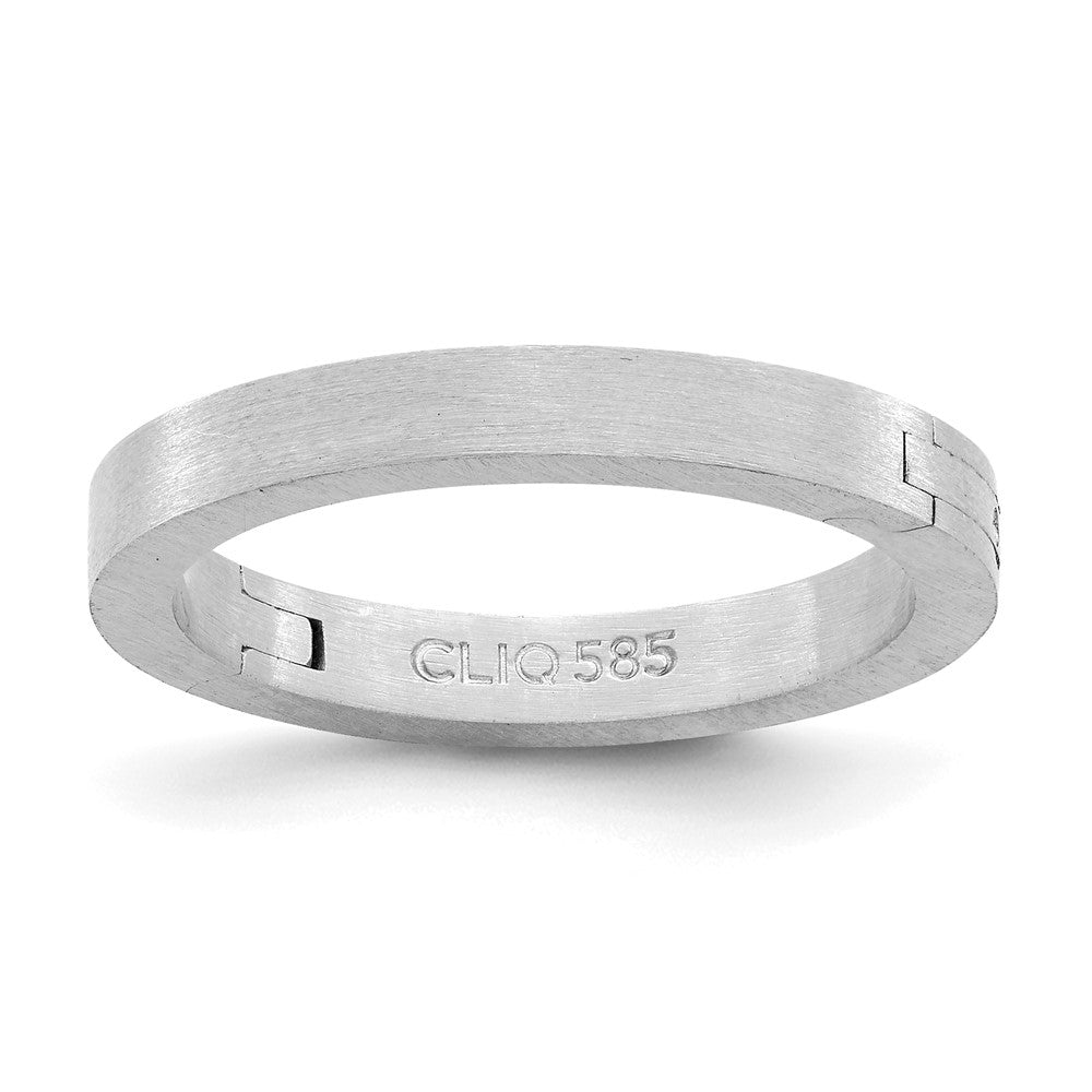 14k White Gold 2.7mm CLIQ Hinged Shank Size 5.5