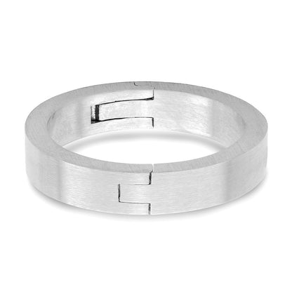 14k White Gold 4mm CLIQ Hinged Shank Size 7.5