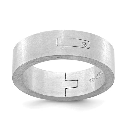 14k White Gold 6mm CLIQ Hinged Shank Size 7.5
