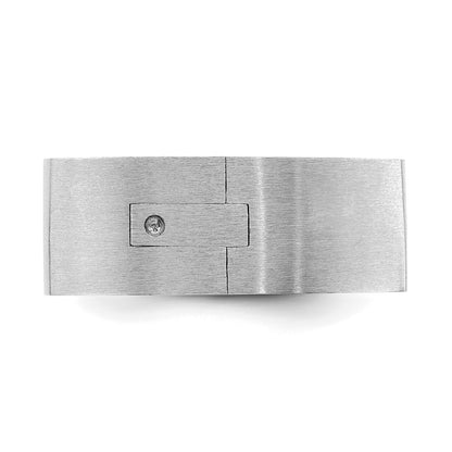 14k White Gold 8mm CLIQ Hinged Shank Size 8