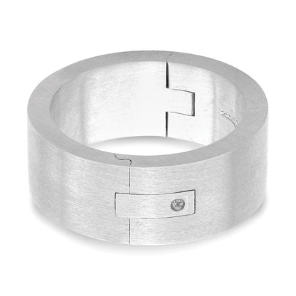 14k White Gold 8mm CLIQ Hinged Shank Size 7