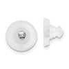Silicone Sliders 14k White Gold Disk 1 Pair