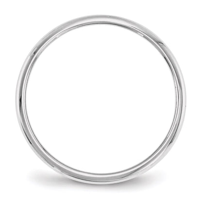 14k White Gold 2mm Half Round Wedding Band Size 14