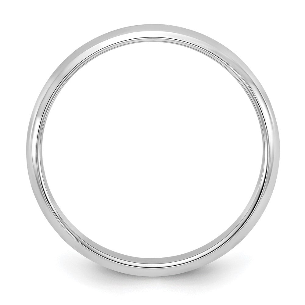 14k White Gold 3mm Half-Round Wedding Band Size 5